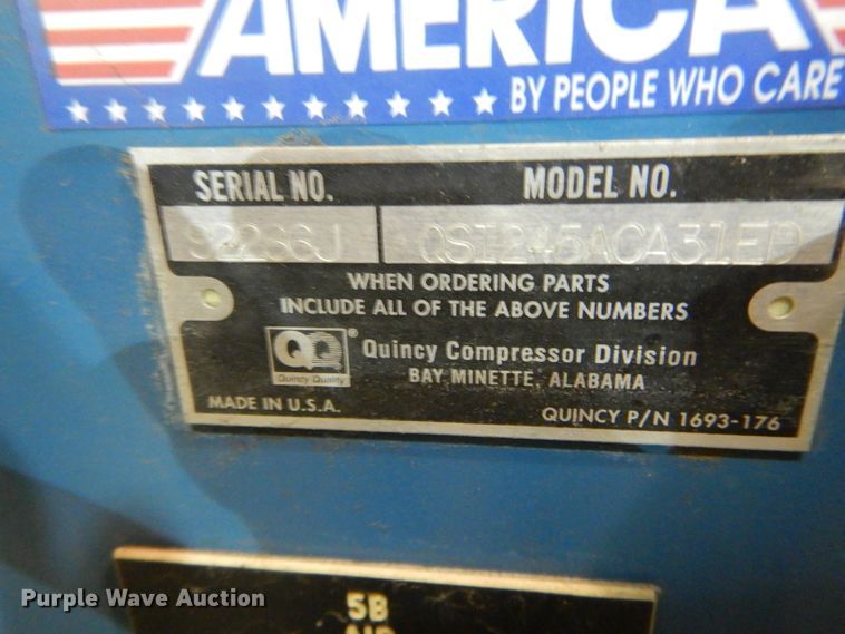 image for item GO9544 Quincy QSI245ACA31ED air compressor