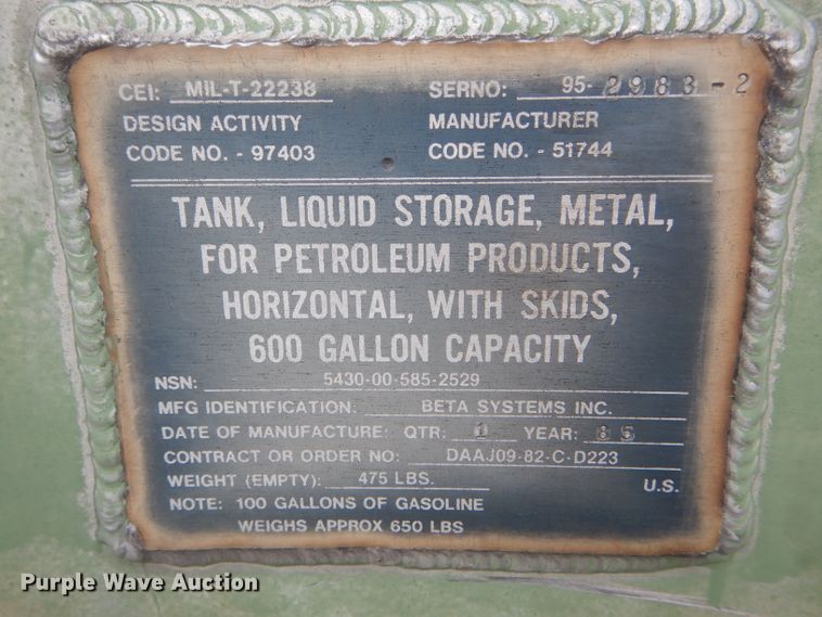 image for item GO9555 Aluminum tank