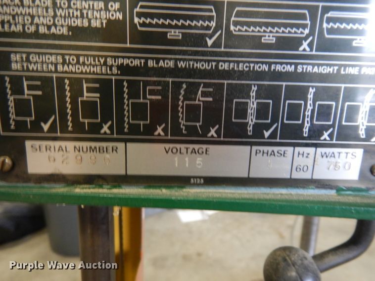image for item GX9971 Kalamazoo Startrite 352 bandsaw