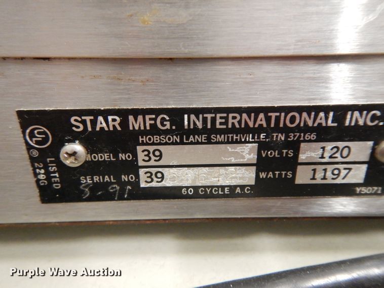 image for item GX9975 Star 39 popcorn machine