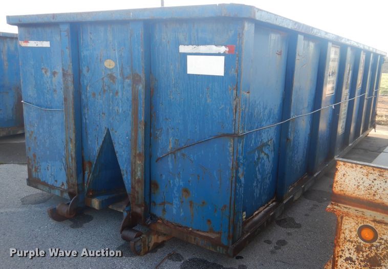 Steel rolloff dumpster in Tulsa, OK Item GY9752 sold Purple Wave