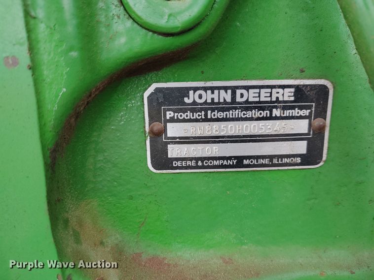 image for item DE6906 1984 John Deere 8850 4WD tractor