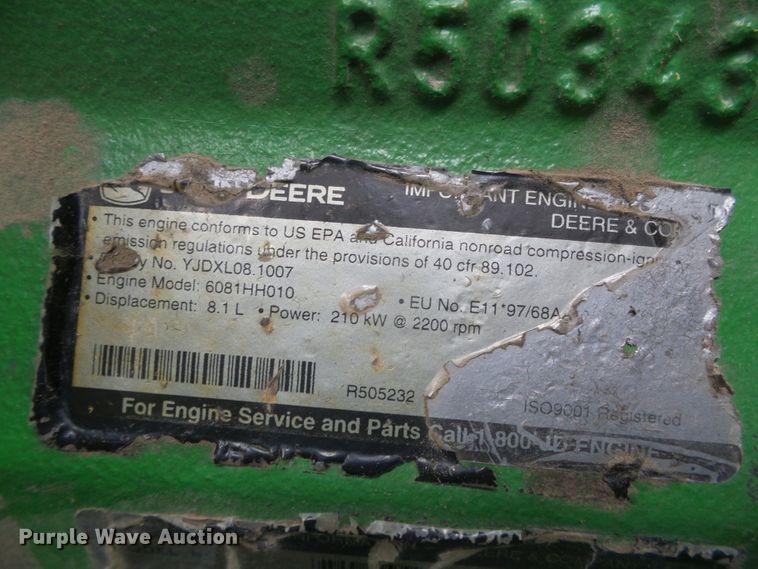 image for item DH4862 2001 John Deere 9650 combine