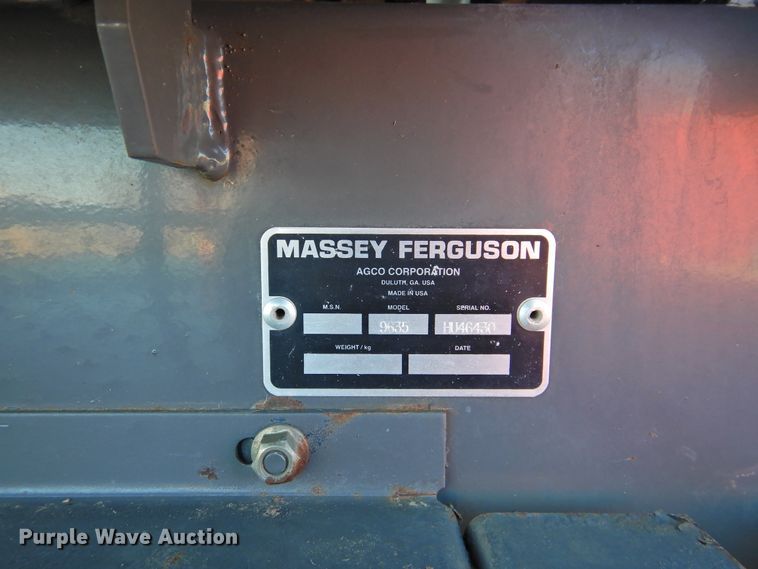 image for item DI0059 2009 Massey-Ferguson 9635 windrower