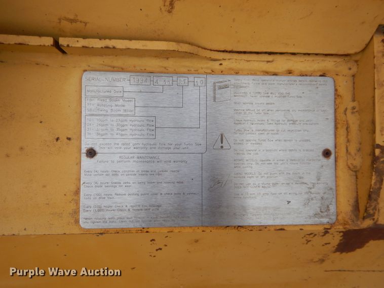 image for item GK9120 2011 Turbo skid steer tree saw