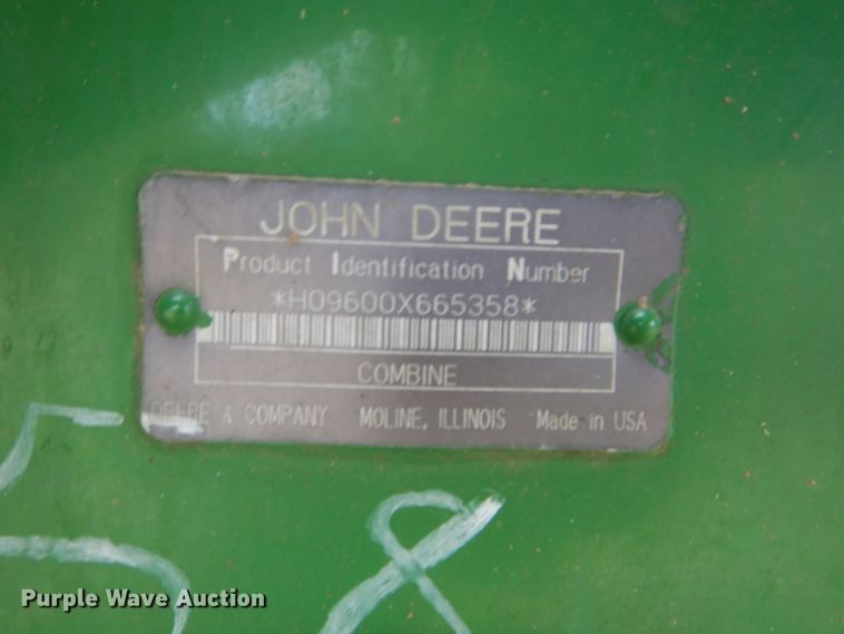 image for item GK9133 John Deere 9600 combine
