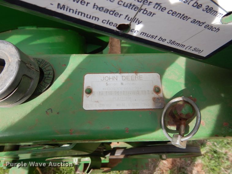 image for item GK9143 1996 John Deere 930 flex head