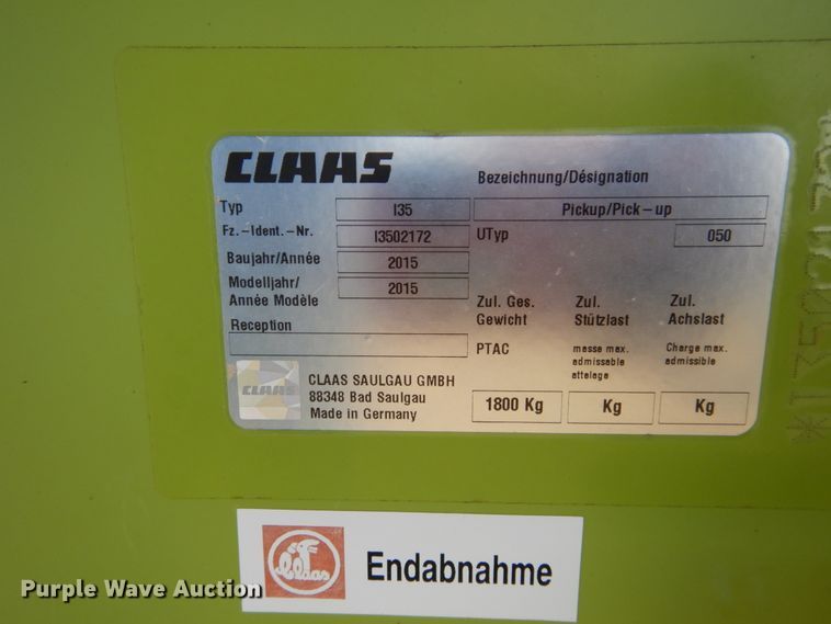 image for item GN9803 2015 Claas 380 pickup head