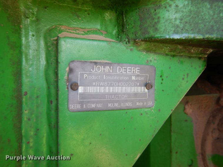image for item GO9072 1994 John Deere 8770 4WD tractor