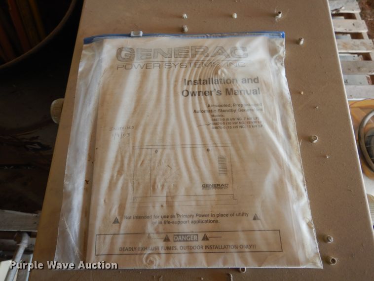 image for item GW9675 Generac generator