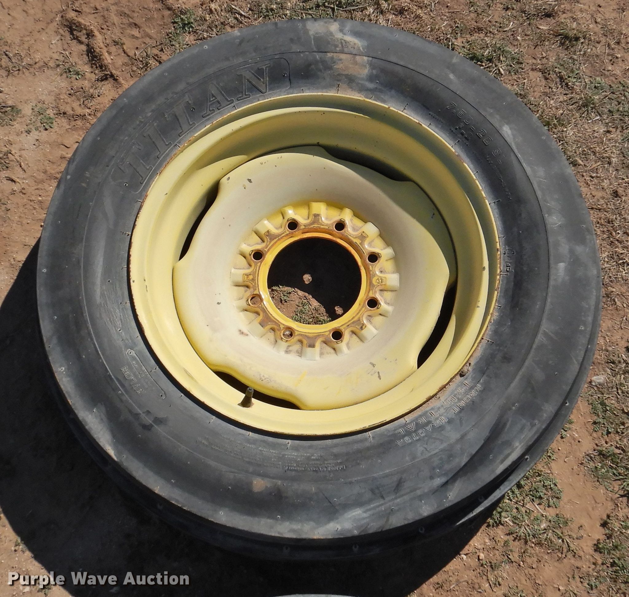 (2) Titan 7.520SL tires in Spearman, TX Item GN9777 sold Purple Wave
