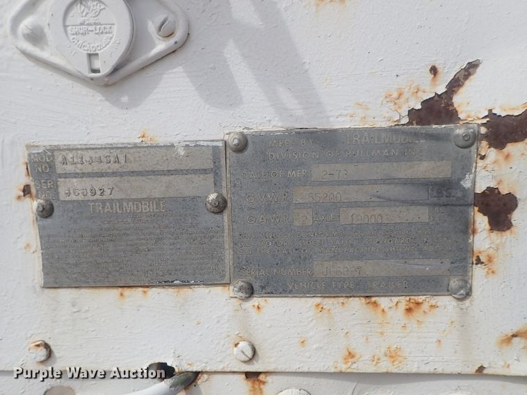 image for item DG3035 1973 Trailmobile A11J4SA1 dry van trailer