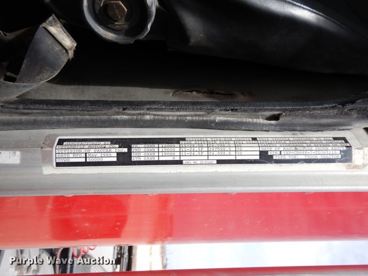 image for item DH2400 1995 Peterbilt 377 semi truck