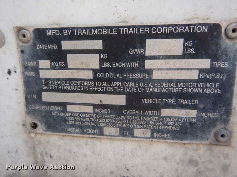 image for item DH6466 1998 Trailmobile dry van trailer