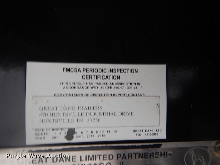 image for item GD9190 2013 Great Dane flatbed trailer