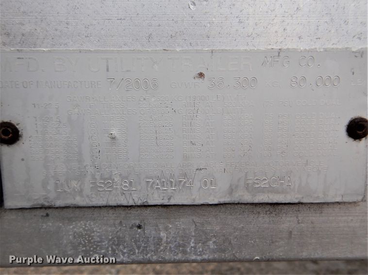 image for item GD9191 2007 Utility Trailer FS2CHA flatbed trailer