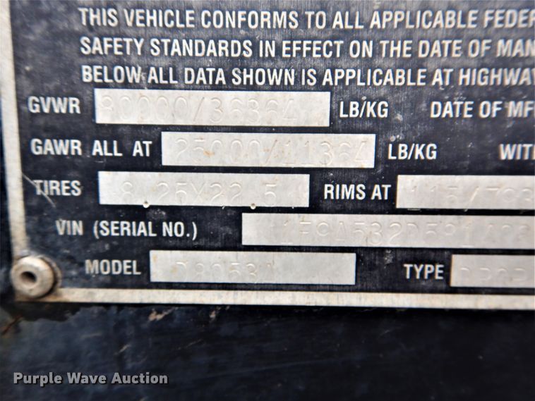 image for item GD9198 2008 Aztec D8053A drop deck trailer