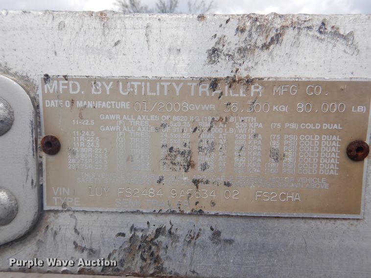 image for item GD9199 2009 Utility Trailer FS2CHA flatbed trailer