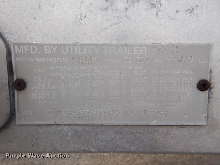 image for item GD9202 2006 Utility Trailer FS2CHA flatbed trailer