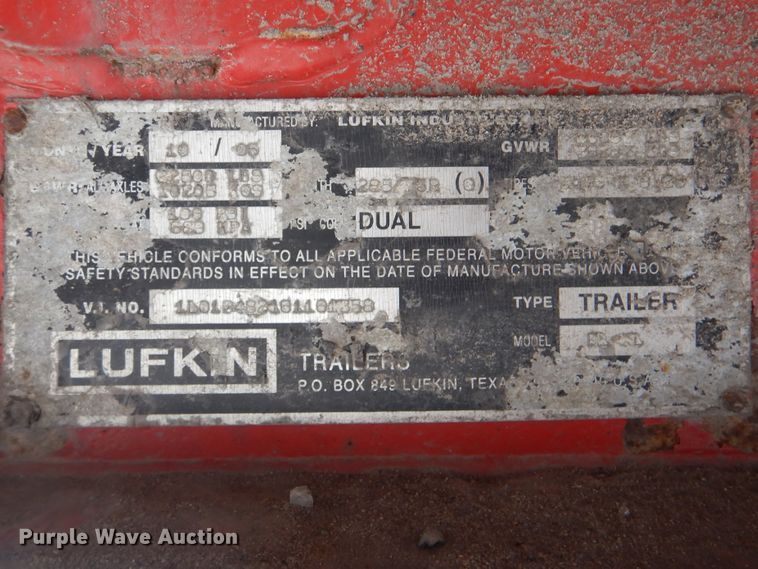 image for item GD9203 2006 Lufkin flatbed trailer