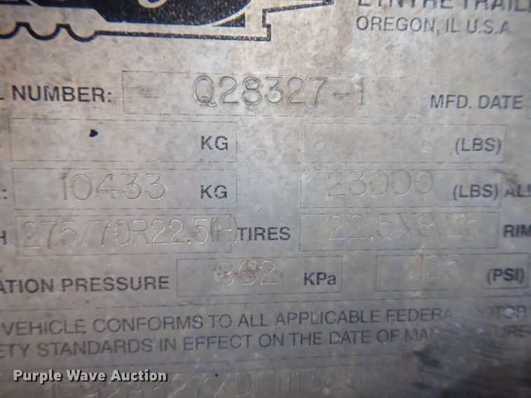 image for item GX9991 2003 Entyre Blackhawk lowboy equipment trailer