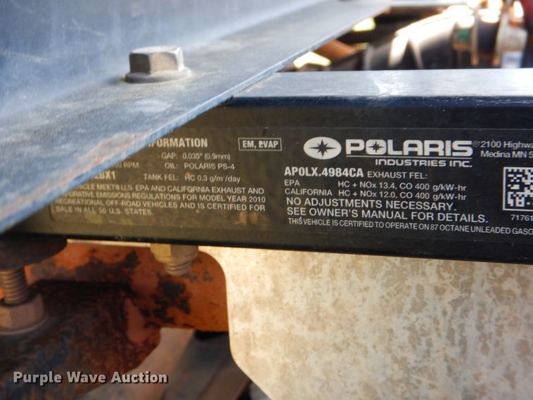 image for item ES9570 2010 Polaris Ranger 400 R10RH45AH utility vehicle