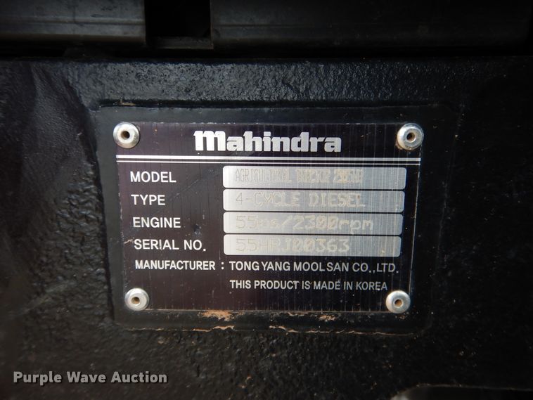 image for item ES9598 2016 Mahindra 2555 MFWD tractor