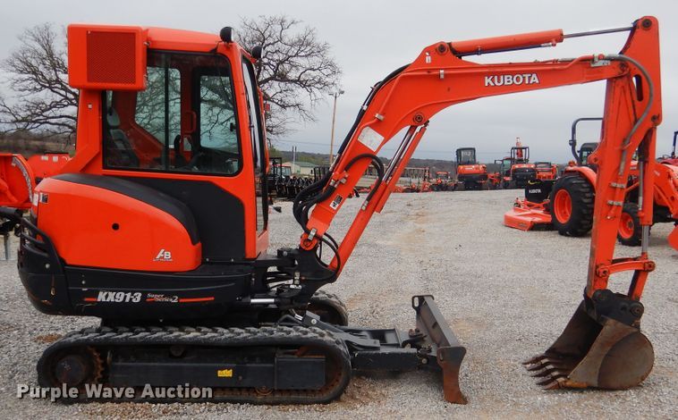 image for item ES9599 2015 Kubota KX91-3S2 Super Series 2 mini excavator