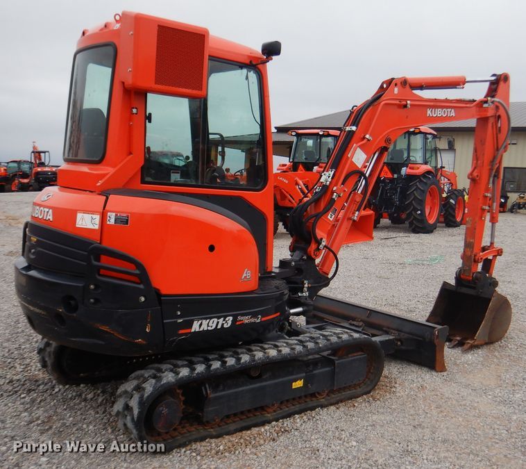 image for item ES9599 2015 Kubota KX91-3S2 Super Series 2 mini excavator