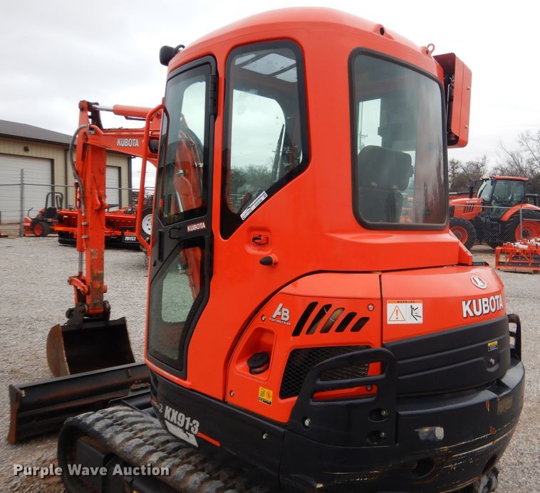 image for item ES9599 2015 Kubota KX91-3S2 Super Series 2 mini excavator