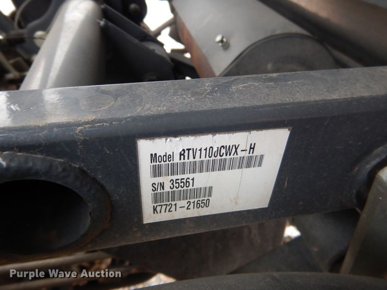 image for item ES9604 2012 Kubota RTV1100 utility vehicle