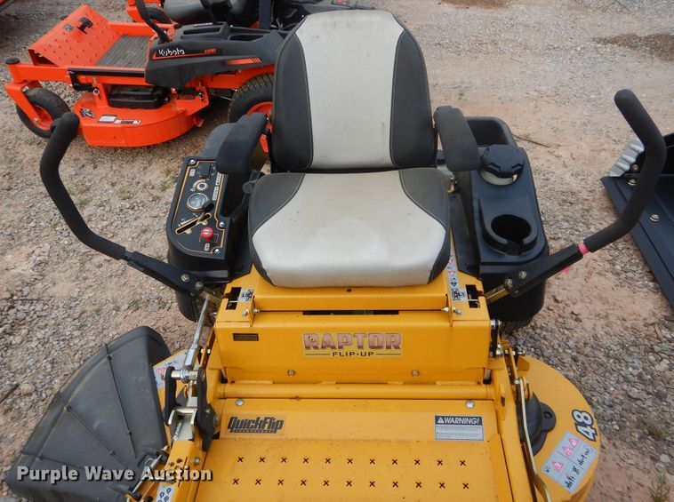 image for item ES9606 2015 Hustler Raptor Flip-Up 933614 ZTR lawn mower
