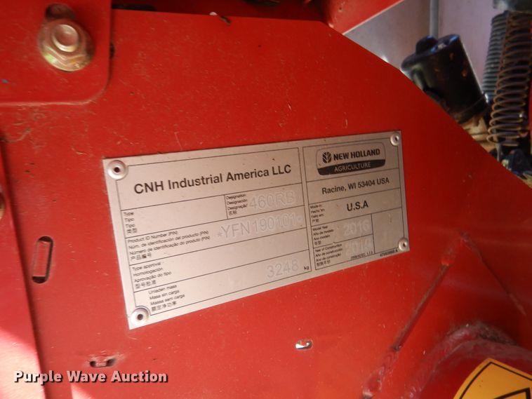 image for item ES9609 2016 New Holland Rollbelt 460 round baler