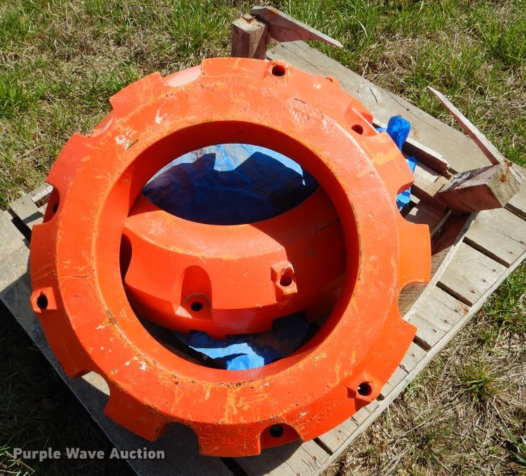 (2) Kubota rear wheel weights in Davis, OK Item ES9611 sold Purple Wave