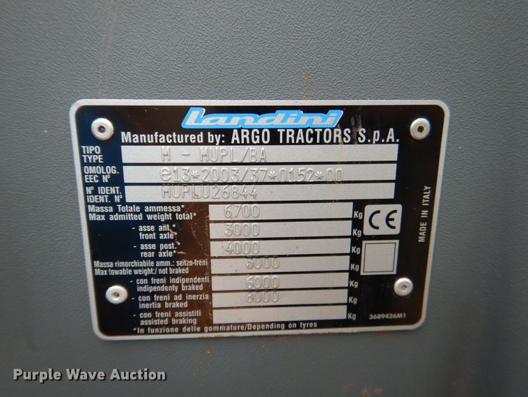 image for item ES9623 Landini Vision 105 MFWD tractor