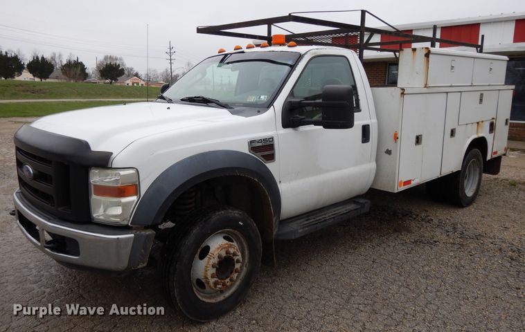 image for item DF6037 2008 Ford F450 Super Duty XL utility bed truck