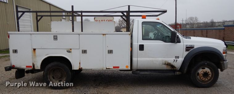image for item DF6037 2008 Ford F450 Super Duty XL utility bed truck