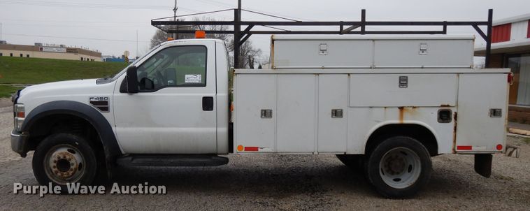 image for item DF6037 2008 Ford F450 Super Duty XL utility bed truck