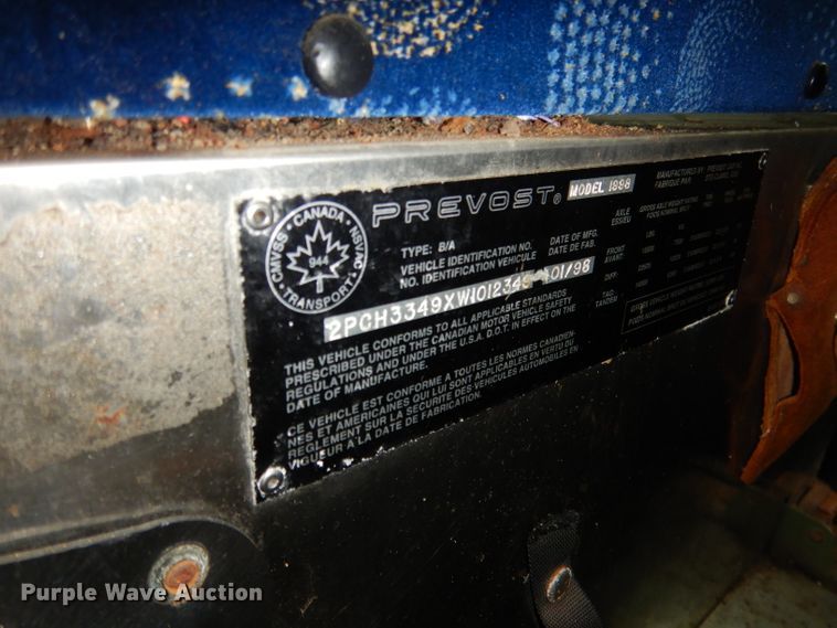 image for item DG5942 1998 Prevost H3-45 coach bus