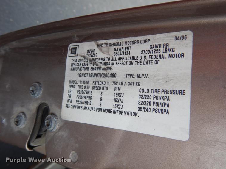 image for item DG6327 1996 Chevrolet Blazer LS  SUV