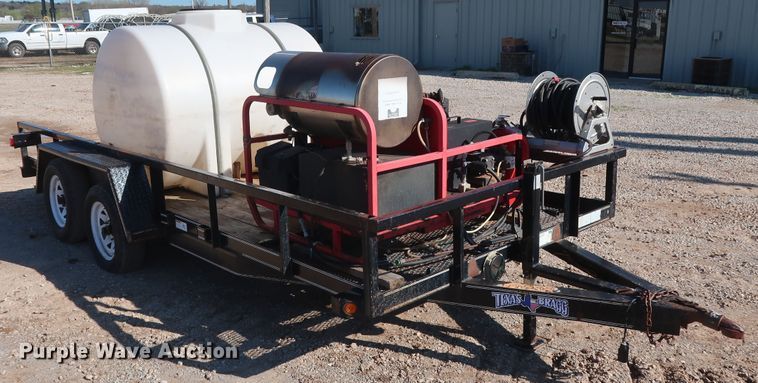 image for item DG7149 2010 Texas Bragg utility trailer with pressure washer