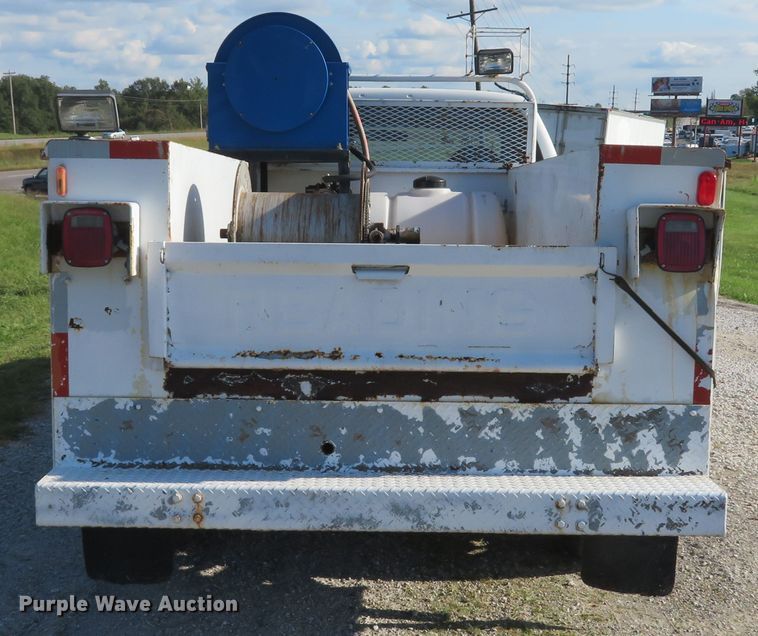 image for item DH1599 2002 Ford F350 Super Duty XL utility bed pickup truck