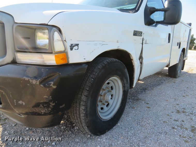 image for item DH1599 2002 Ford F350 Super Duty XL utility bed pickup truck