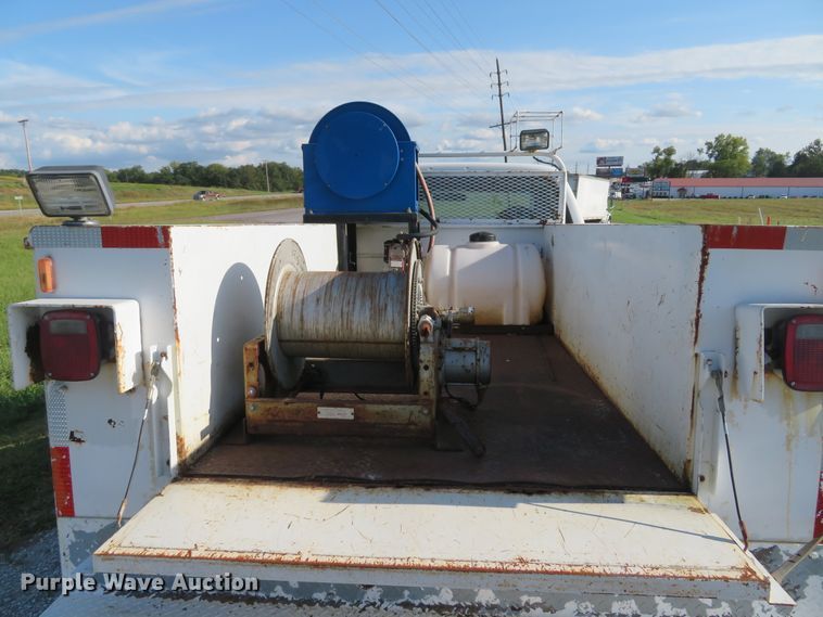 image for item DH1599 2002 Ford F350 Super Duty XL utility bed pickup truck