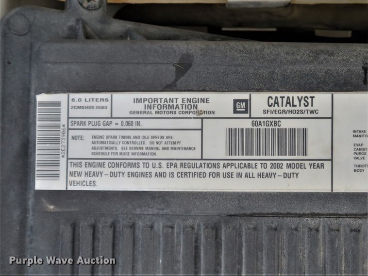 image for item DI2116 2002 Chevrolet Silverado 2500HD  Ext. Cab utility bed pickup truck