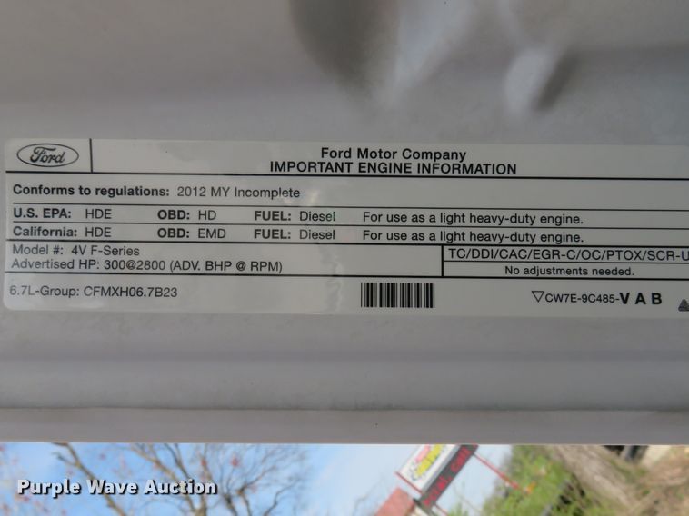 image for item DI2119 2012 Ford F550 Super Duty XL utility truck