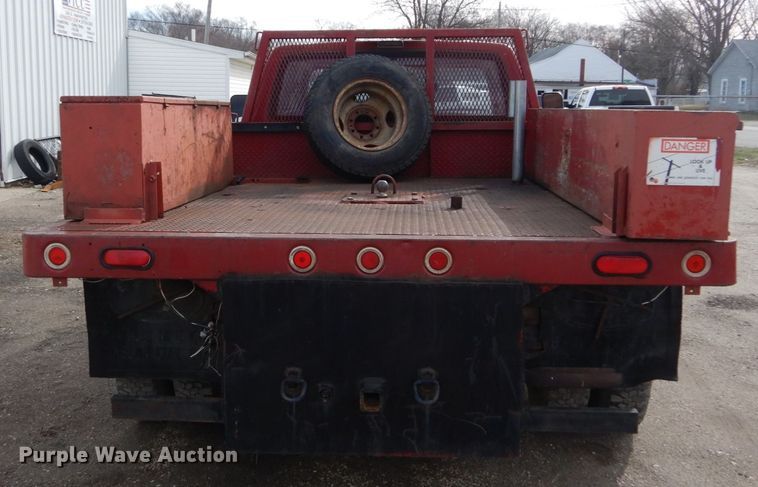 image for item GB9830 1988 Ford F350  Crew Cab flatbed pickup truck