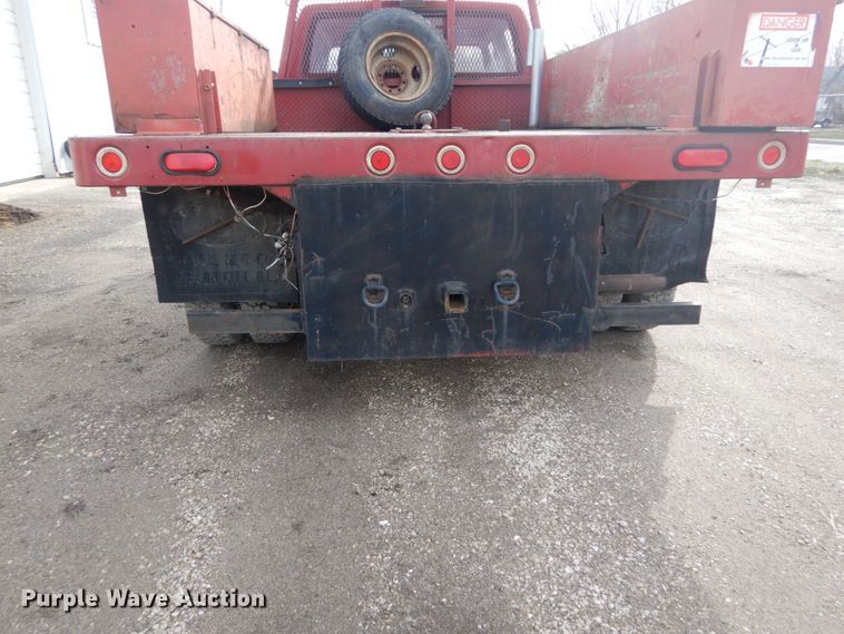 image for item GB9830 1988 Ford F350  Crew Cab flatbed pickup truck