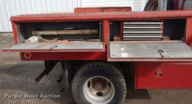 image for item GB9830 1988 Ford F350  Crew Cab flatbed pickup truck