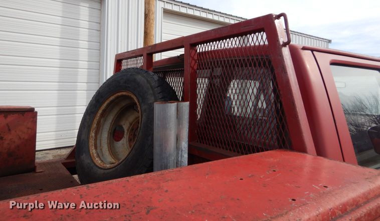 image for item GB9830 1988 Ford F350  Crew Cab flatbed pickup truck